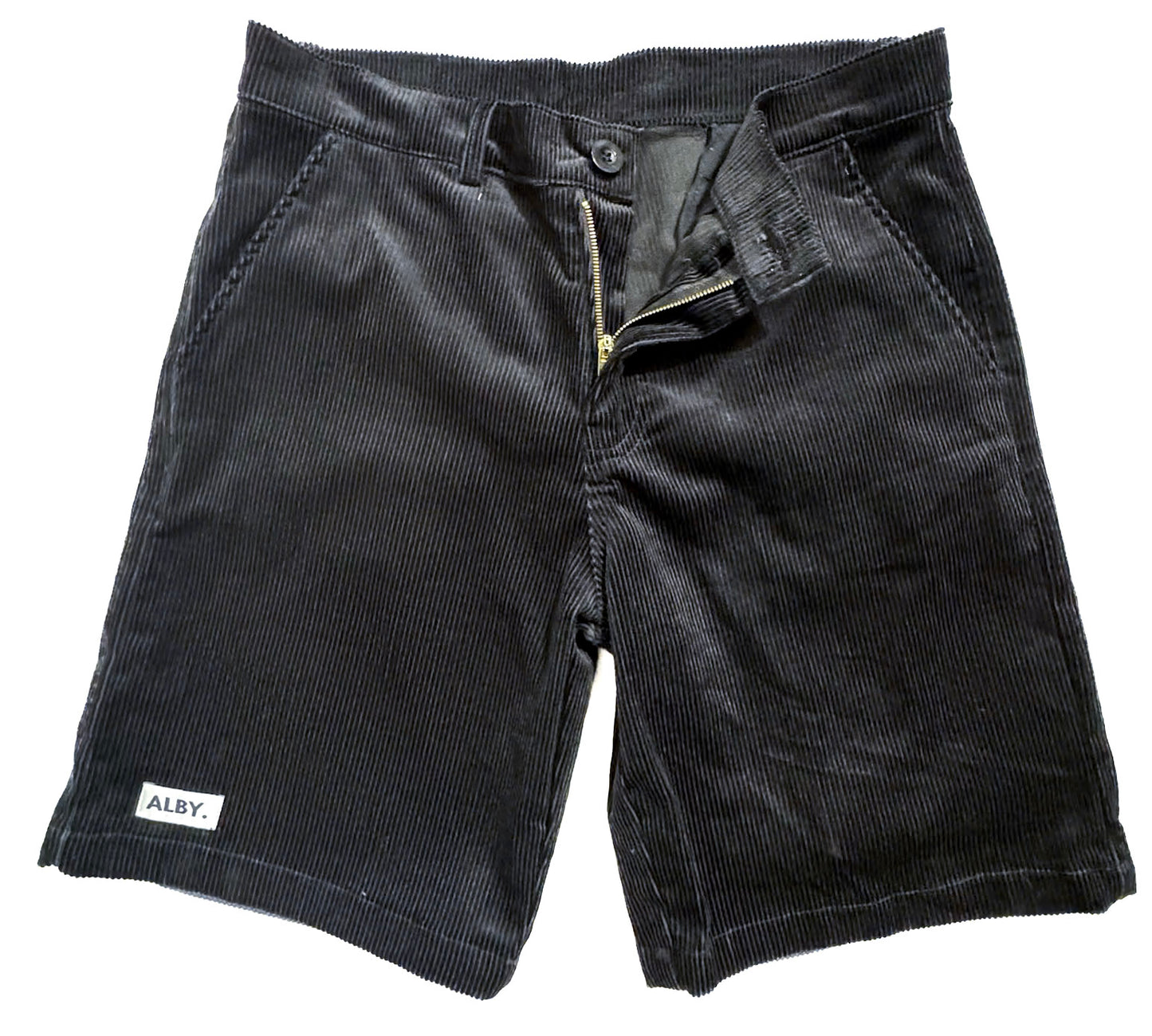 Corduroy Black Shorts