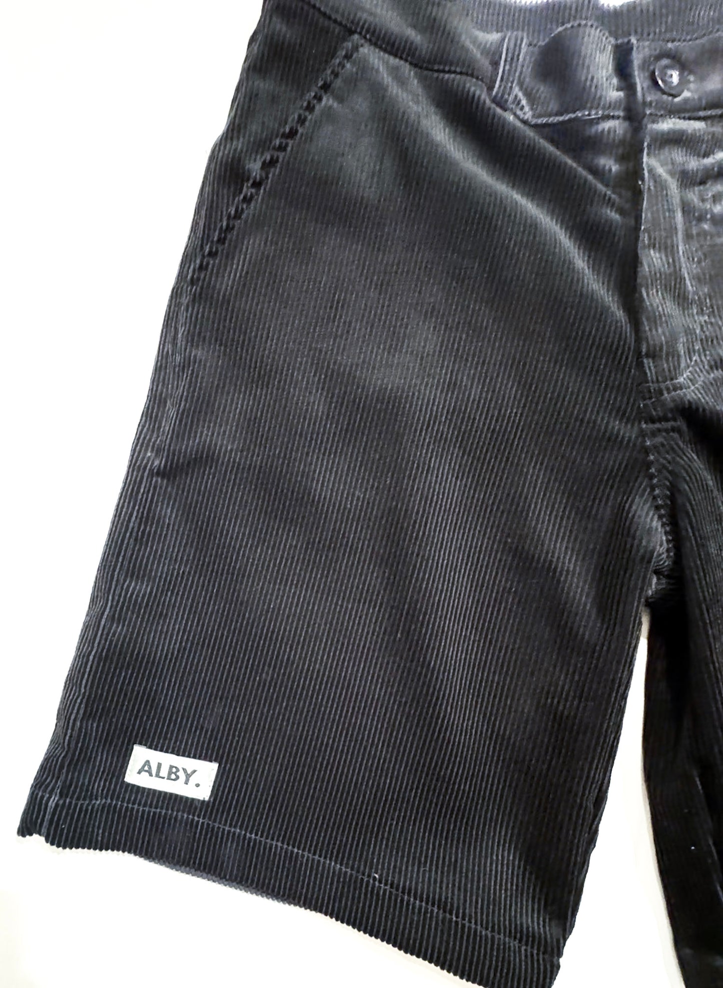 Corduroy Black Shorts