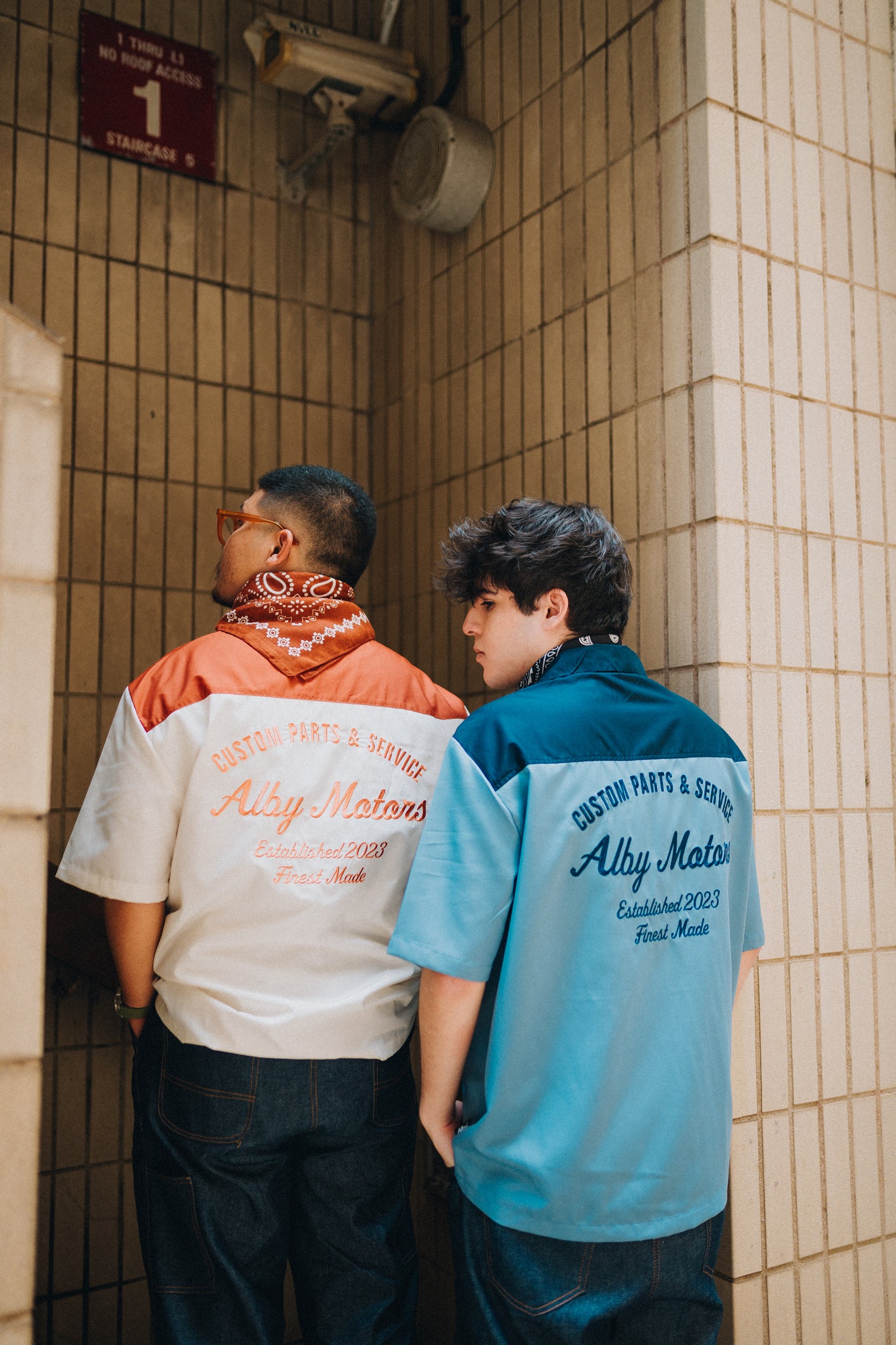 Motorcycle series - Two tone Vintage Bowling shirt