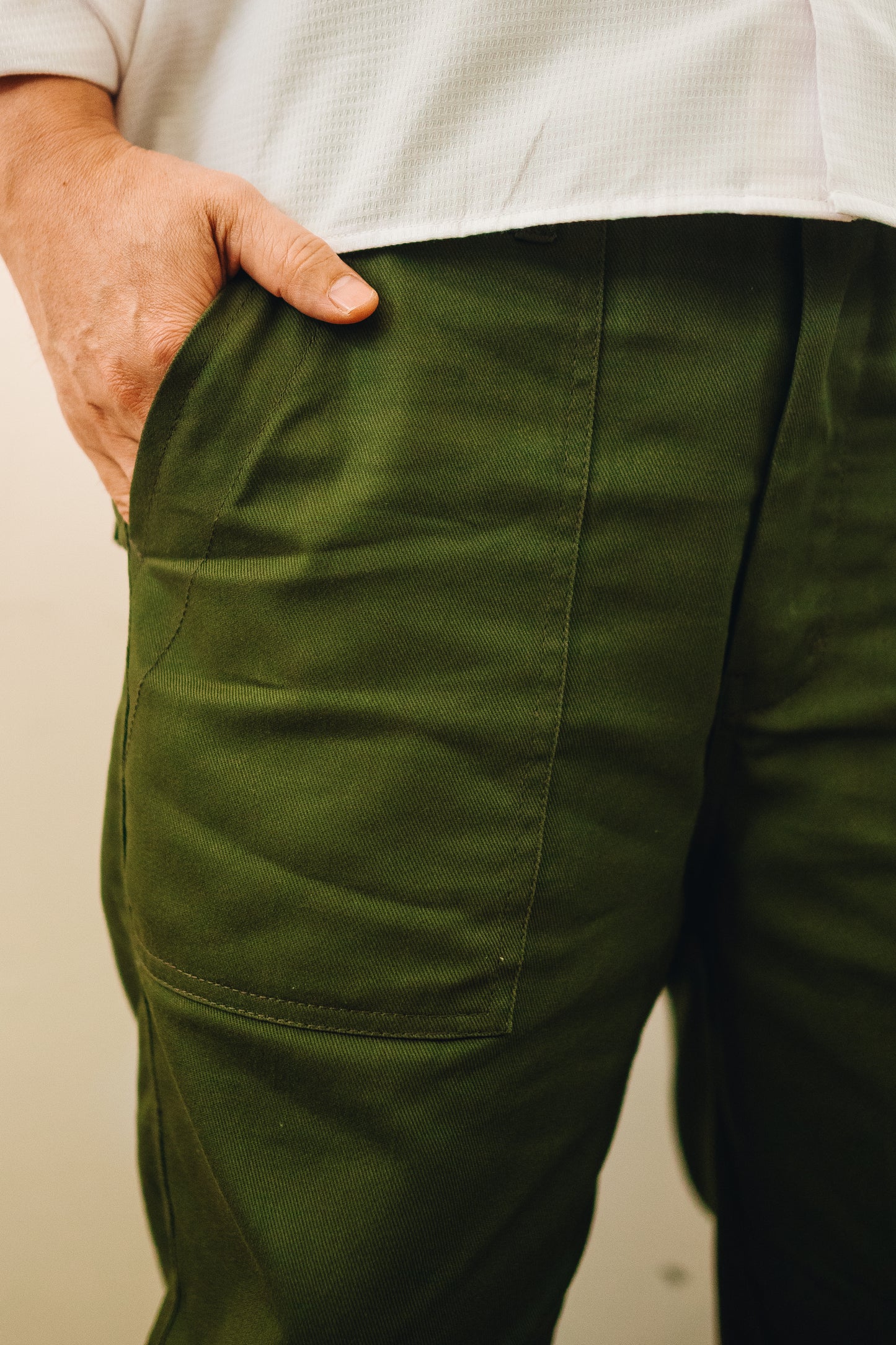 Cotton Drill Pants (Baggy Wide Leg)