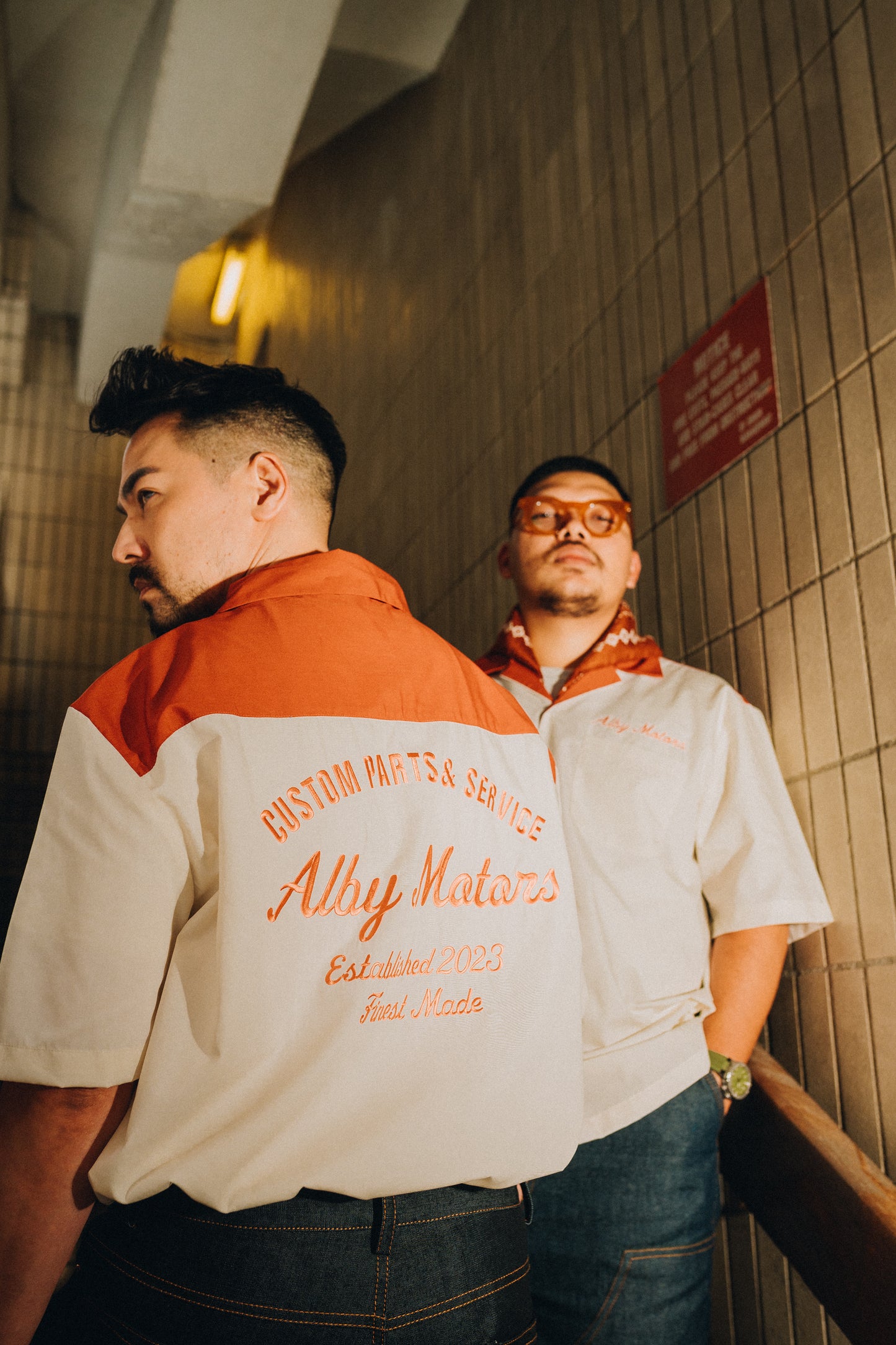 Motorcycle series - Two tone Vintage Bowling shirt