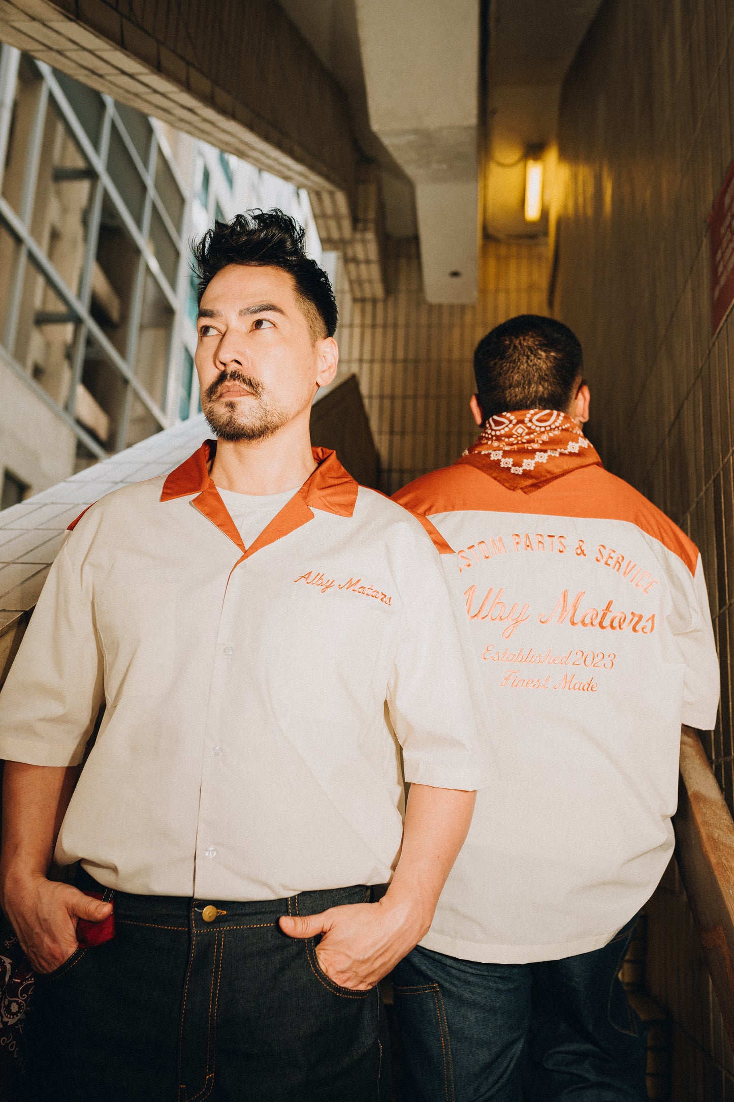 Motorcycle series - Two tone Vintage Bowling shirt