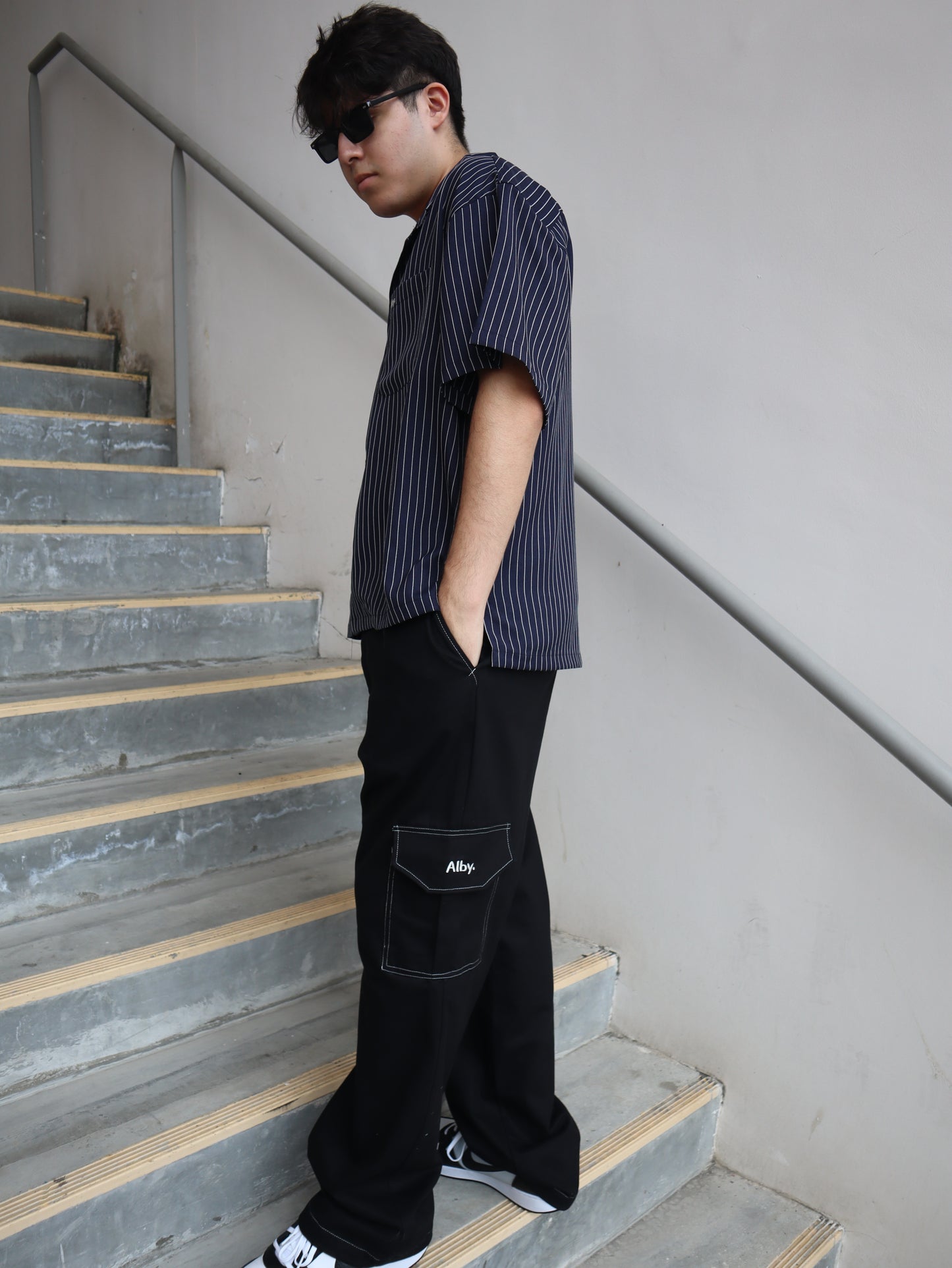 Bowling Shirt (Stripe Navy)