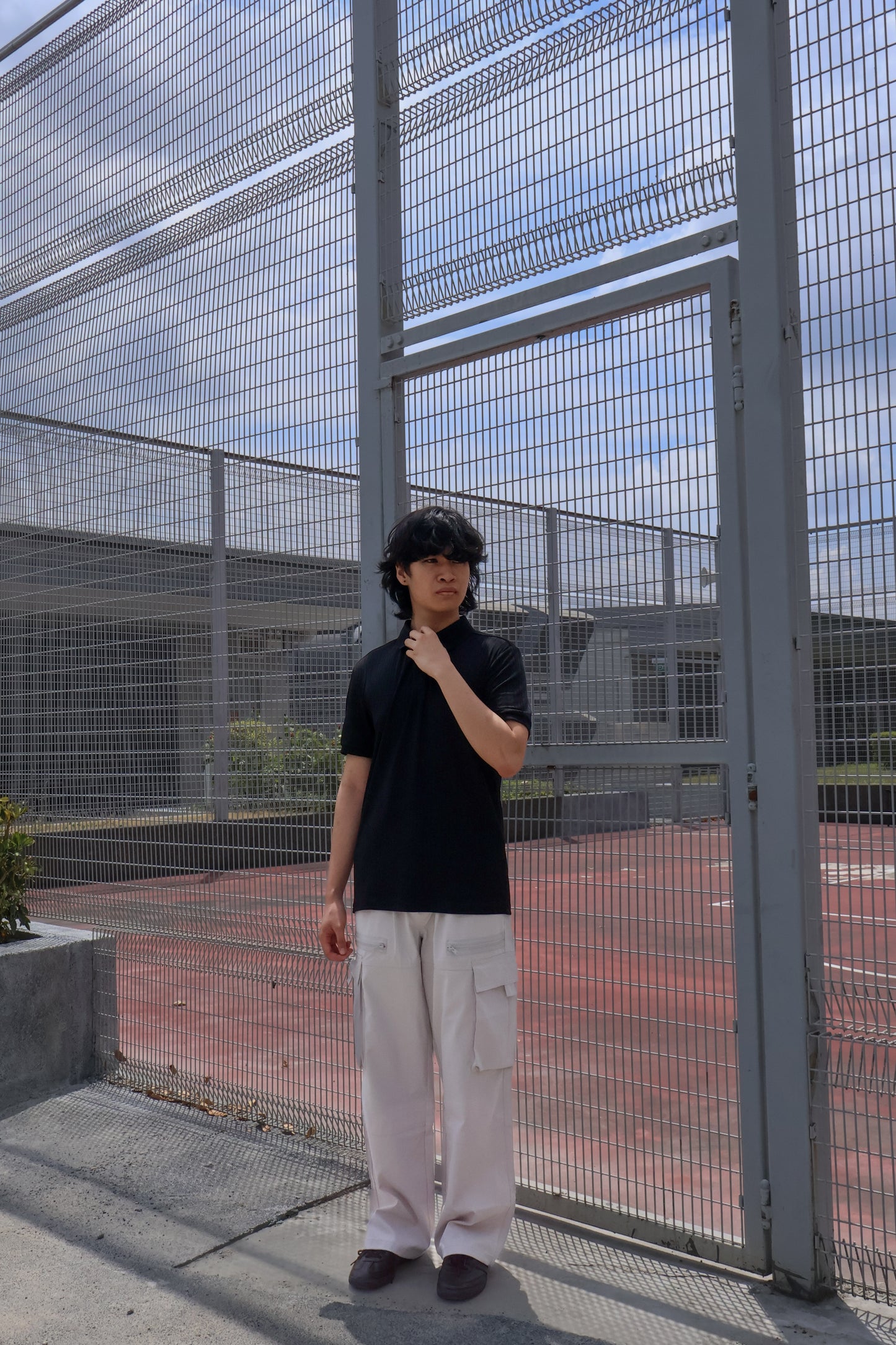 Ribbed Collared Shirt