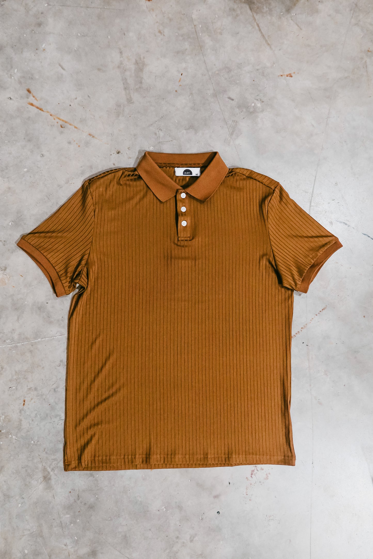 Ribbed Collared Shirt