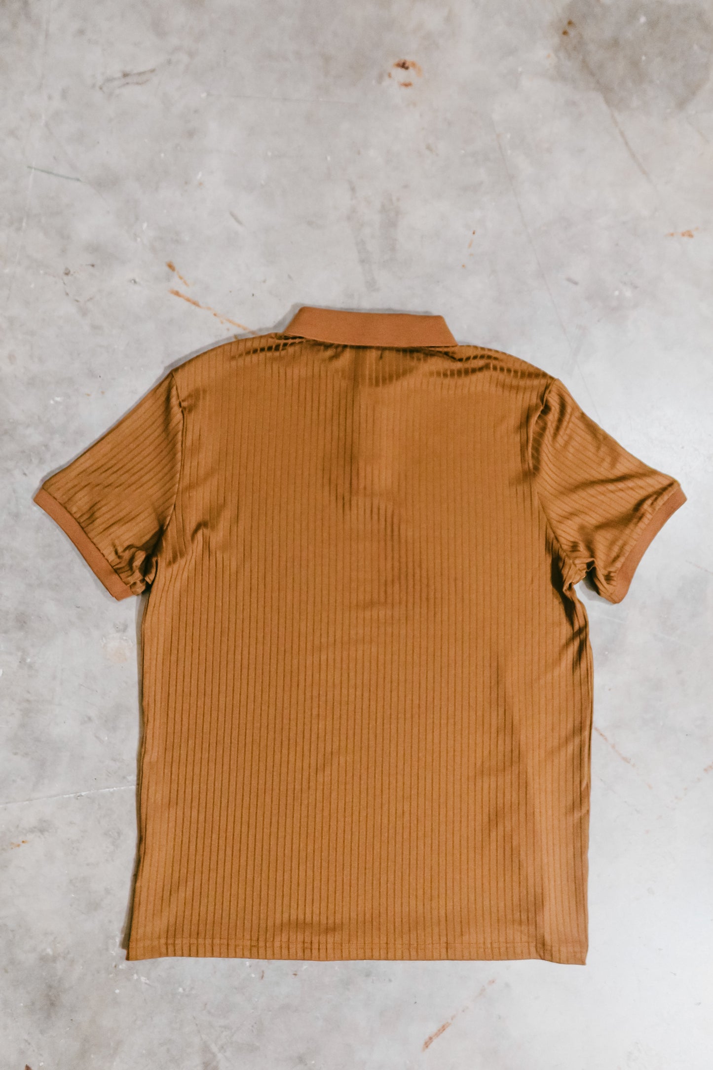 Ribbed Collared Shirt