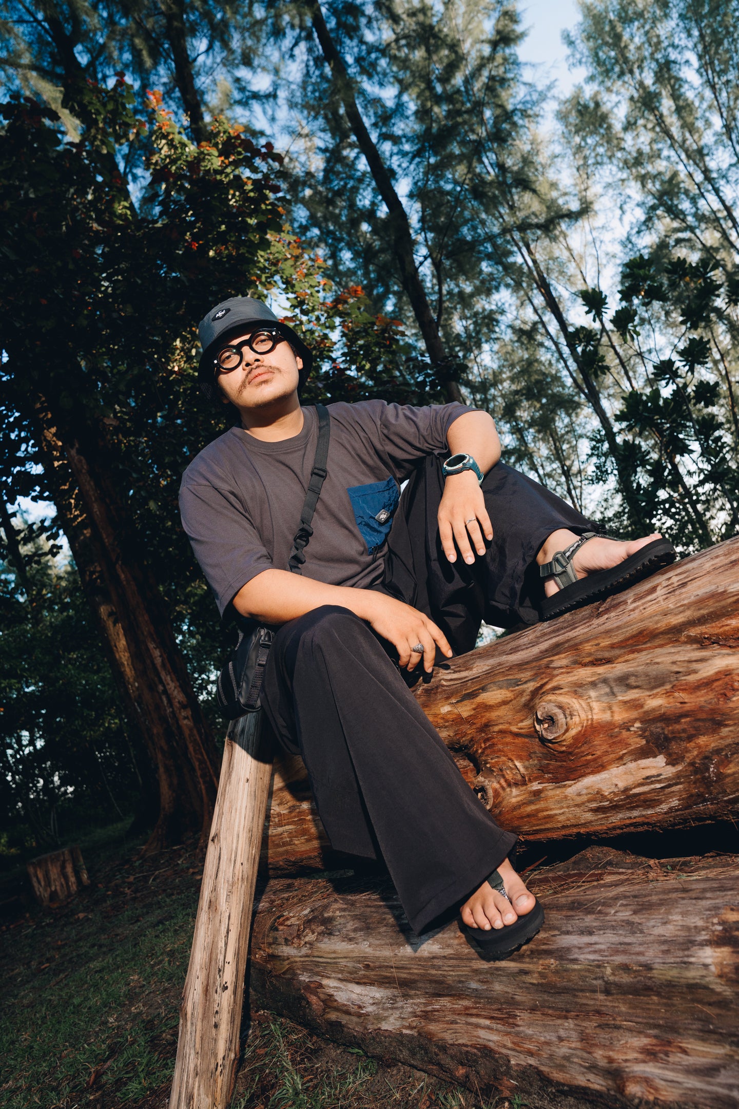 Yagai Collection- Taslan Crinkle Bucket Hat – Lightweight Water-Resistant