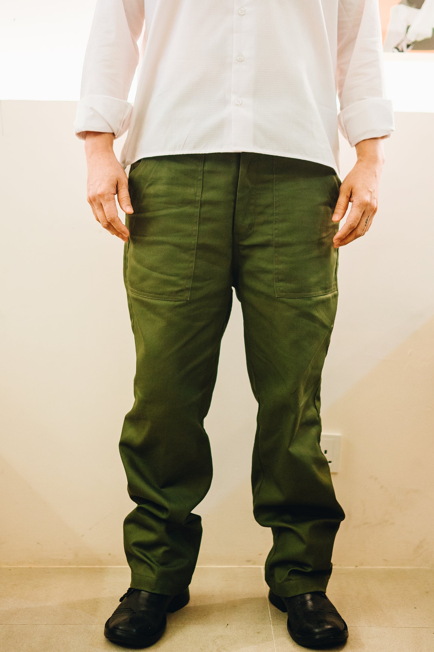 Cotton Drill Pants (Baggy Wide Leg)
