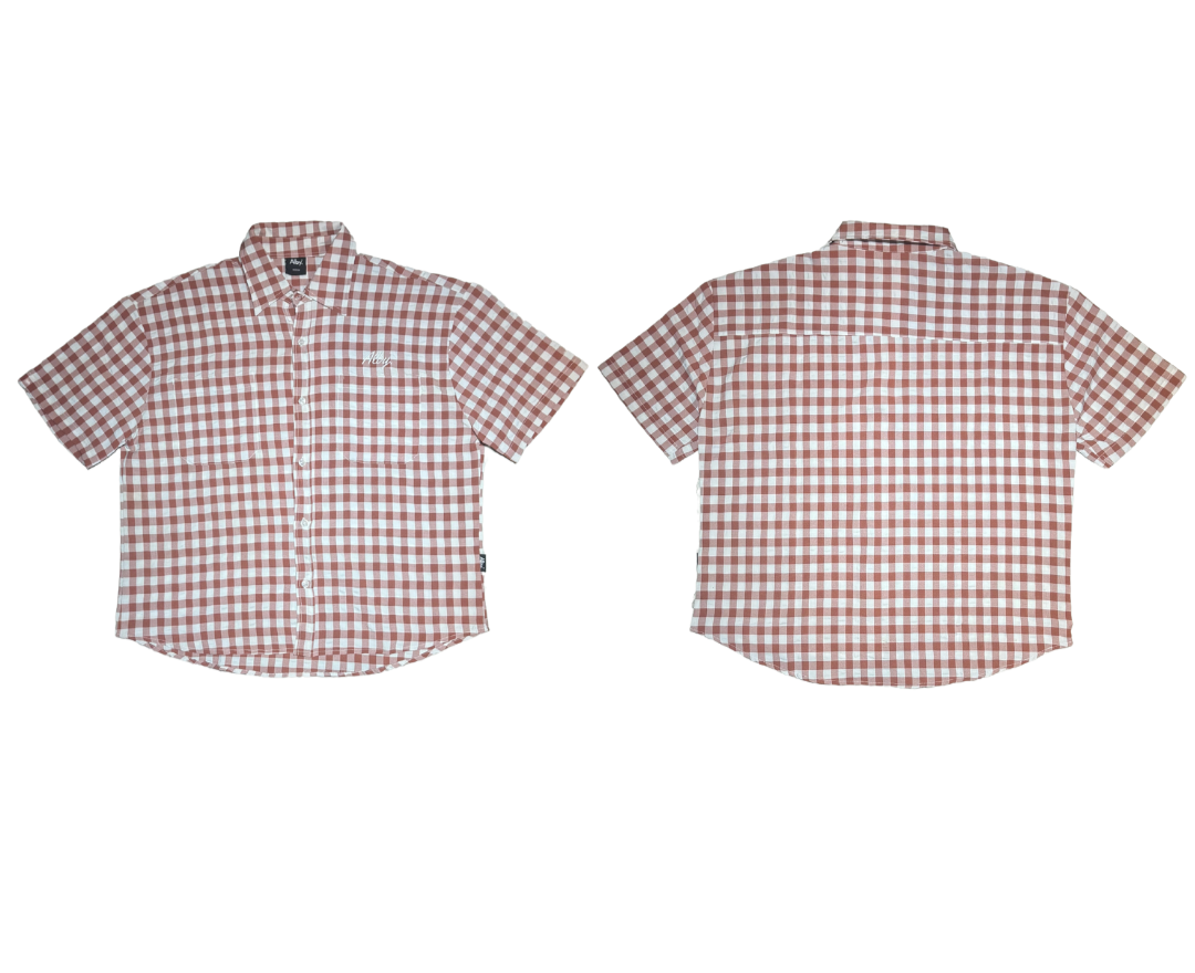 Boys Club - Checkered Short Sleeve Boxy button shirt (Crop)