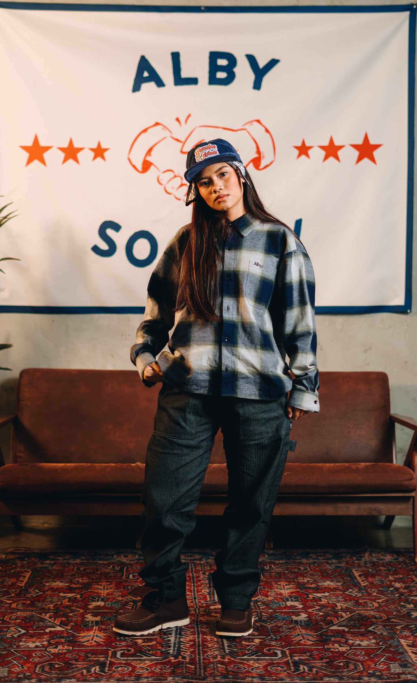 Alby Motorcycle Story - Flannel Boxy Shirt