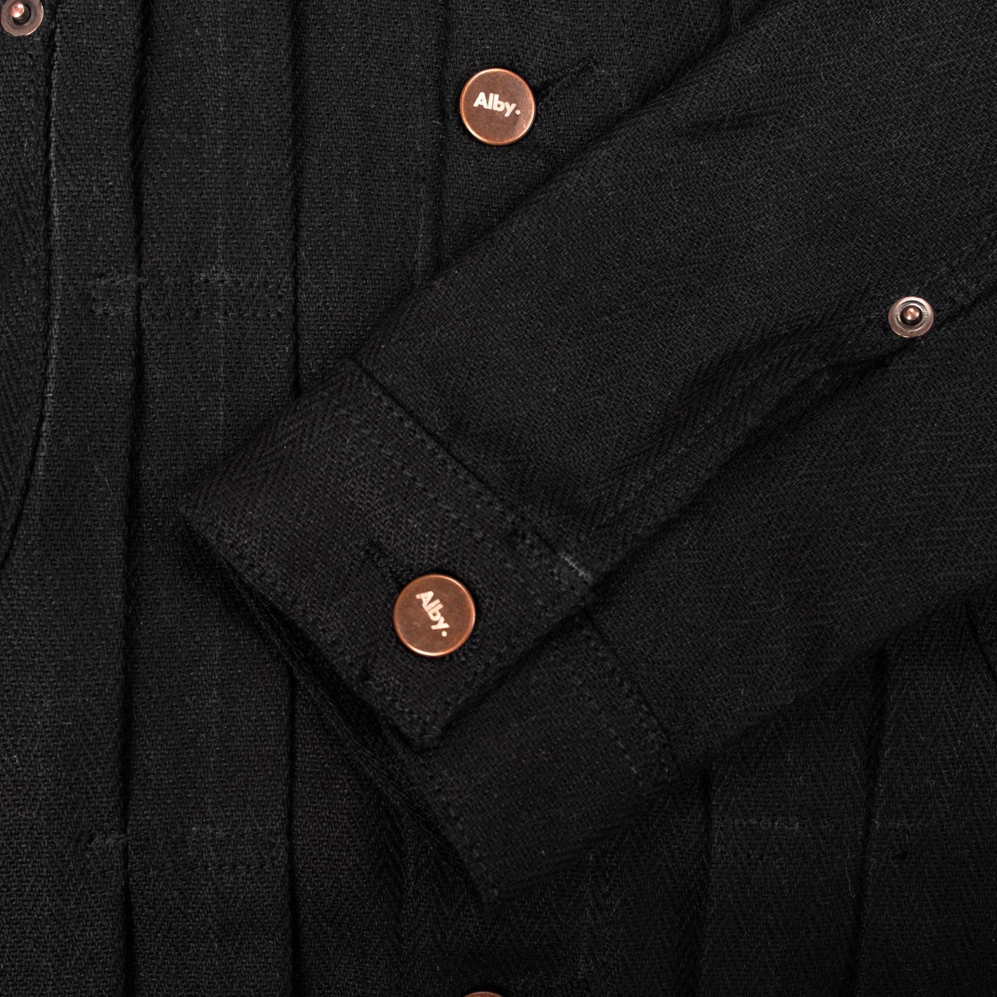 Black Herringbone Workwear Jacket - Limited Edition by Alby
